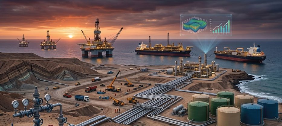 The company participates in the planning and development of oil and gas fields, including drilling programs, production facilities, and infrastructure planning.